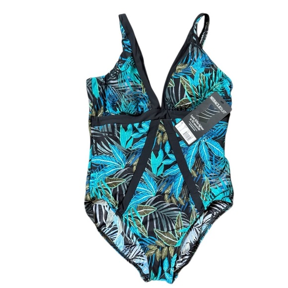 Miraclesuit Paradiso Mixology One-Piece Swimsuit Tropical Leaf Print Size 16 NWT - Picture 1 of 6
